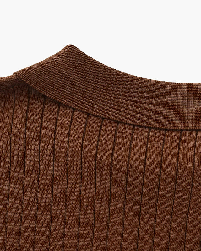 Premium Geripptes Polo – Texturierte Eleganz