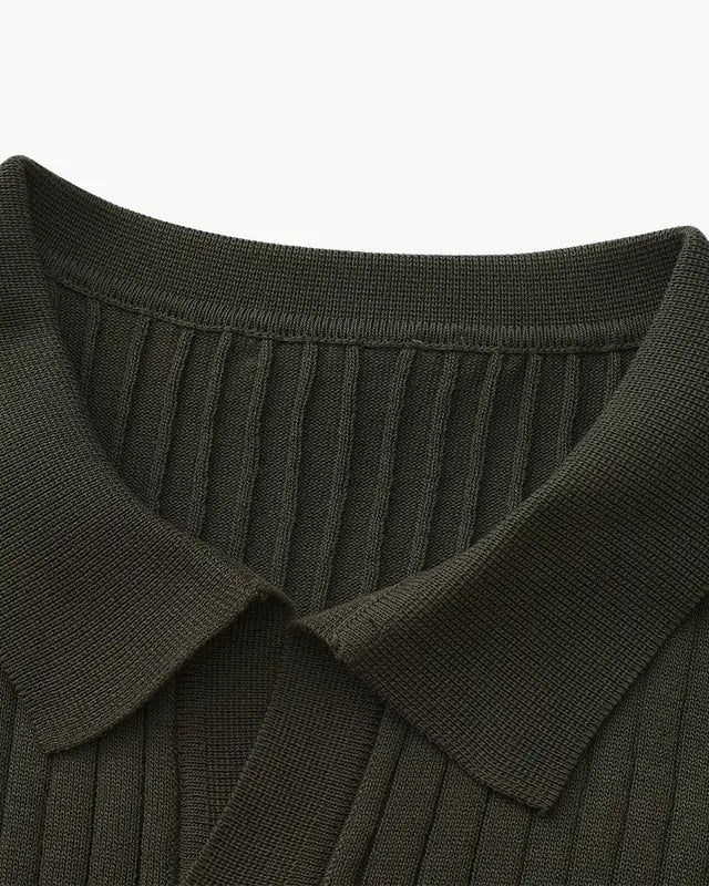 Premium Geripptes Polo – Texturierte Eleganz