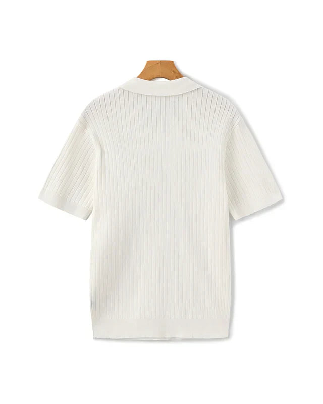 Premium Geripptes Polo – Texturierte Eleganz