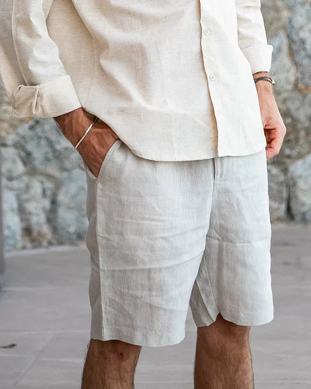 Casablanca – Premium Leinen-Shorts, Old Money Stil