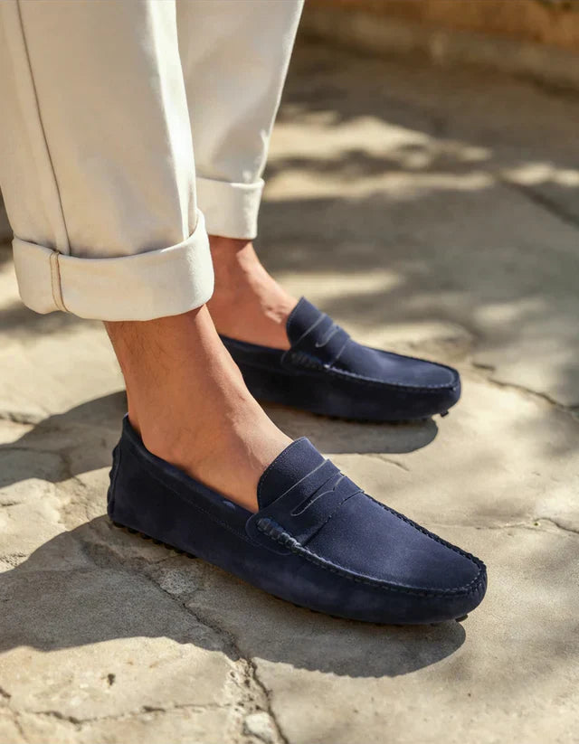 Old Money Veloursleder Driver Loafers – Eleganz im Alltag