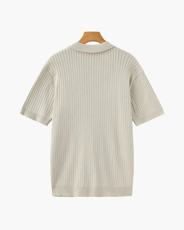 Premium Geripptes Polo – Texturierte Eleganz