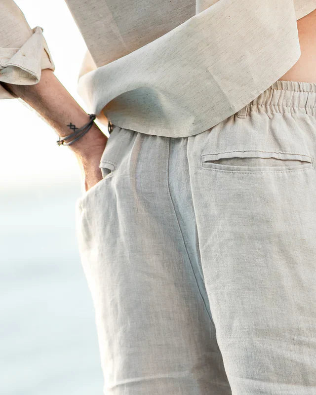 Casablanca – Premium Leinen-Shorts, Old Money Stil