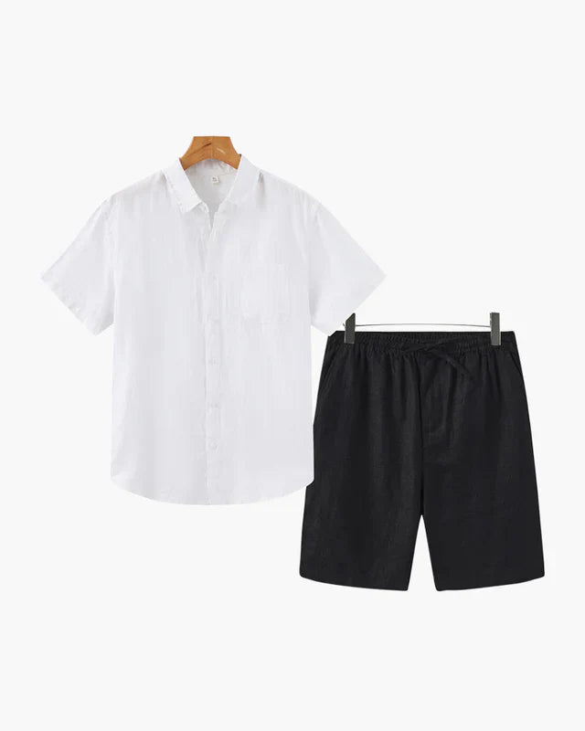 Old Money Leinen-Shorts Set – Sommerliche Eleganz