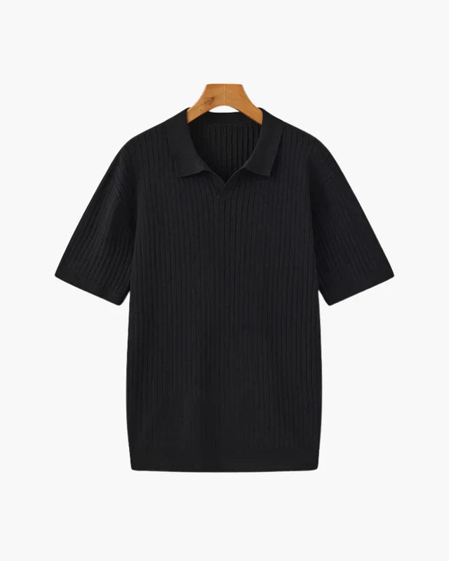 Premium Geripptes Polo – Texturierte Eleganz