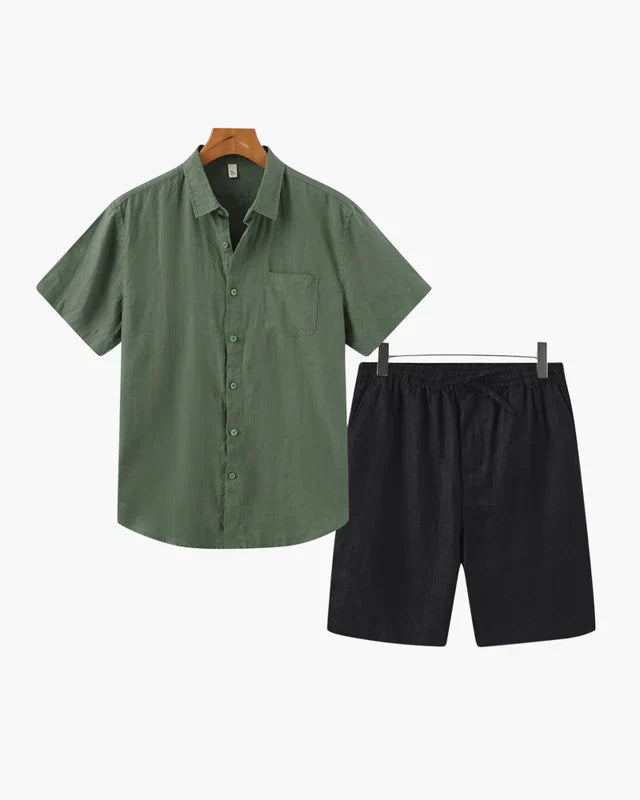 Old Money Leinen-Shorts Set – Sommerliche Eleganz