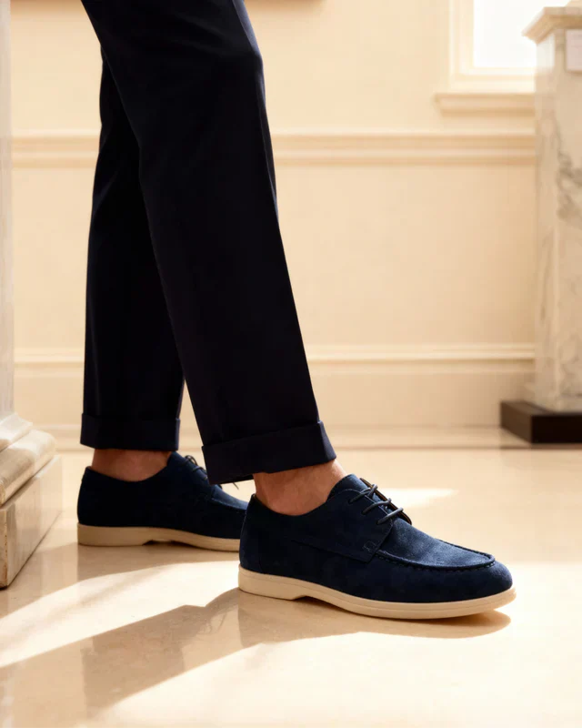 Premium Schnürschuhe aus Wildleder – Edle Eleganz