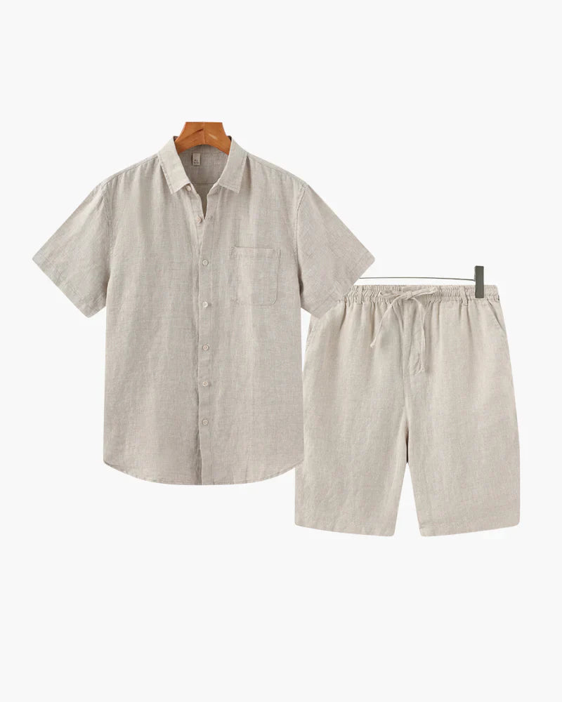 Old Money Leinen-Shorts Set – Sommerliche Eleganz