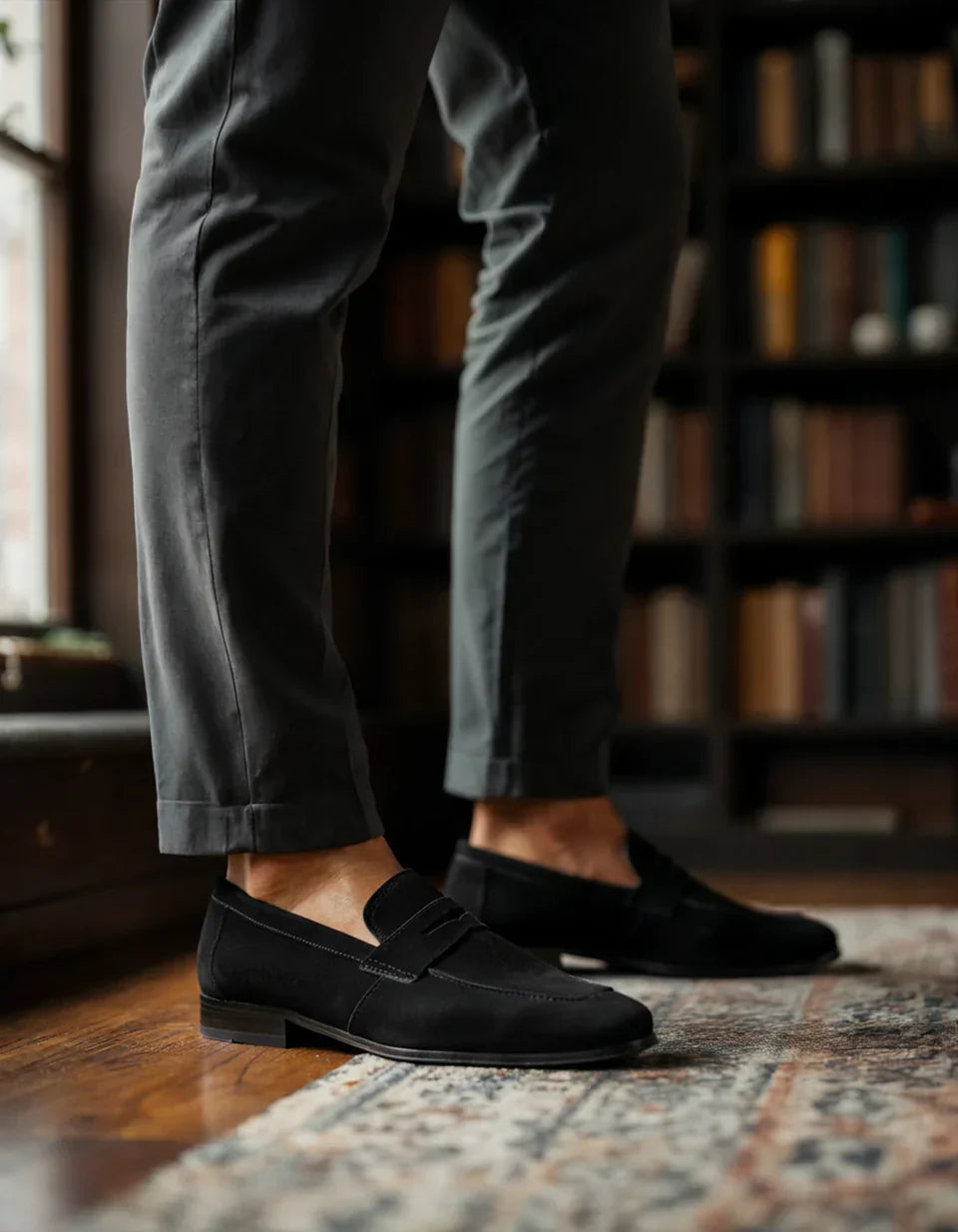 Old Money Wildleder Penny Loafers – Klassische Eleganz