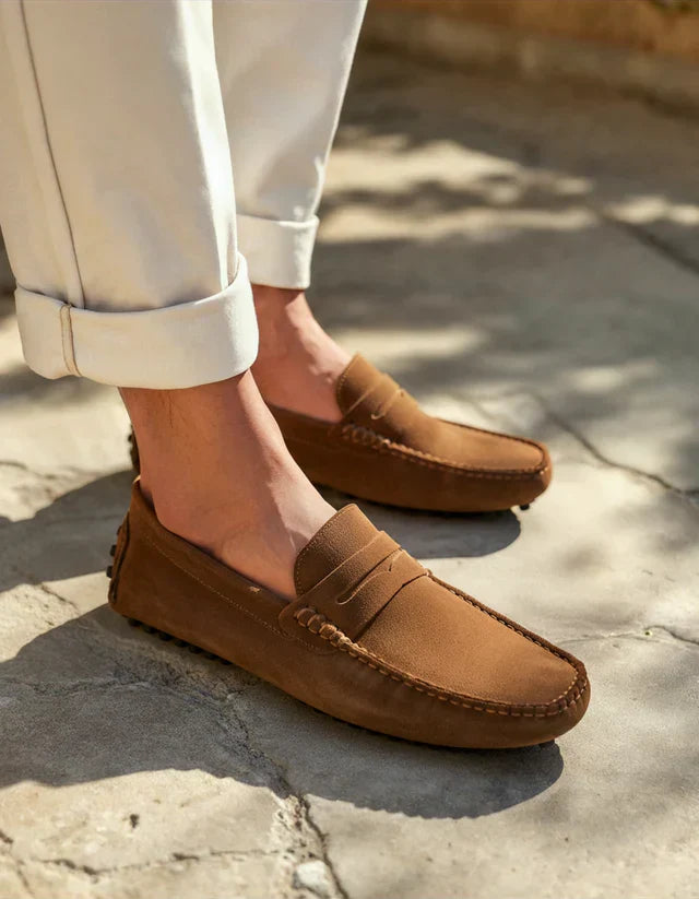 Old Money Veloursleder Driver Loafers – Eleganz im Alltag