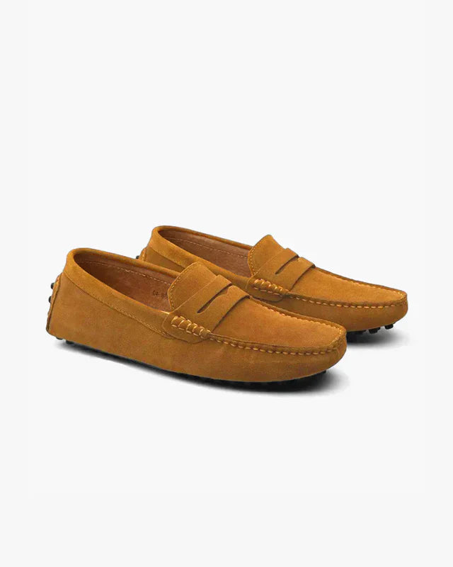 Old Money Veloursleder Driver Loafers – Eleganz im Alltag