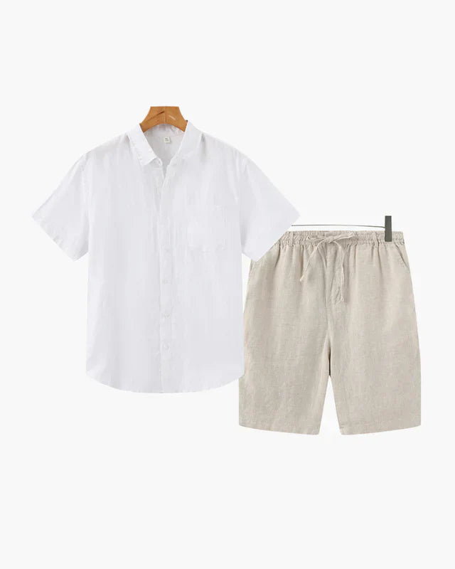 Old Money Leinen-Shorts Set – Sommerliche Eleganz