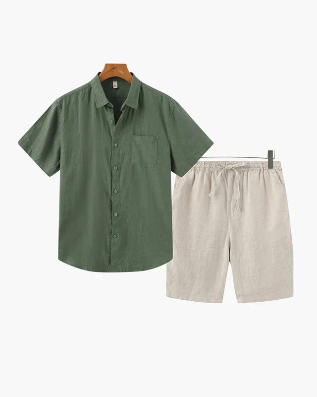 Old Money Leinen-Shorts Set – Sommerliche Eleganz